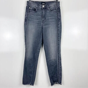Hudson Jeans Custom High Rise Zoeey Jeans Crop Straight Raw Hem Size 25